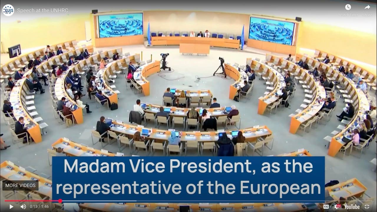 Discours au Conseil des droits de l’homme des Nations unies (CDHNU)